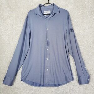 Mizzen And Main Spinnaker Men Trim Fit Stretch Shirt Size XL Office Casual